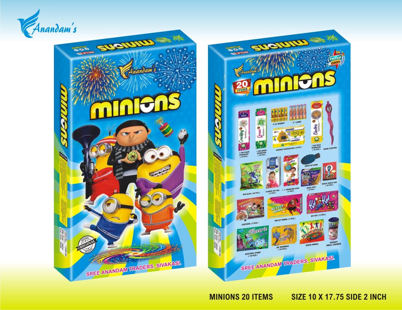 Krish Crackers MINIONS 20 Items Gift Pack